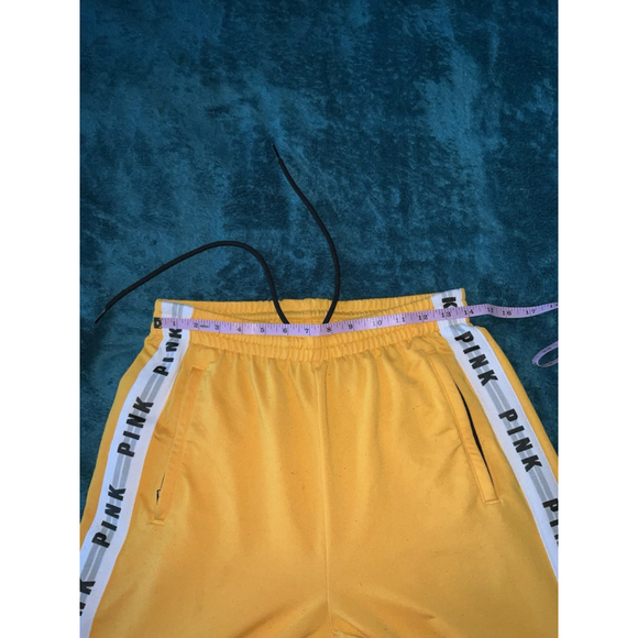 PINK Victoria’s Secret Jogger Sweatpants Yellow Women’s Medium Stretch Y2K - Picture 7 of 12